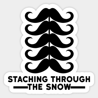 Staching Through The Snow Sticker